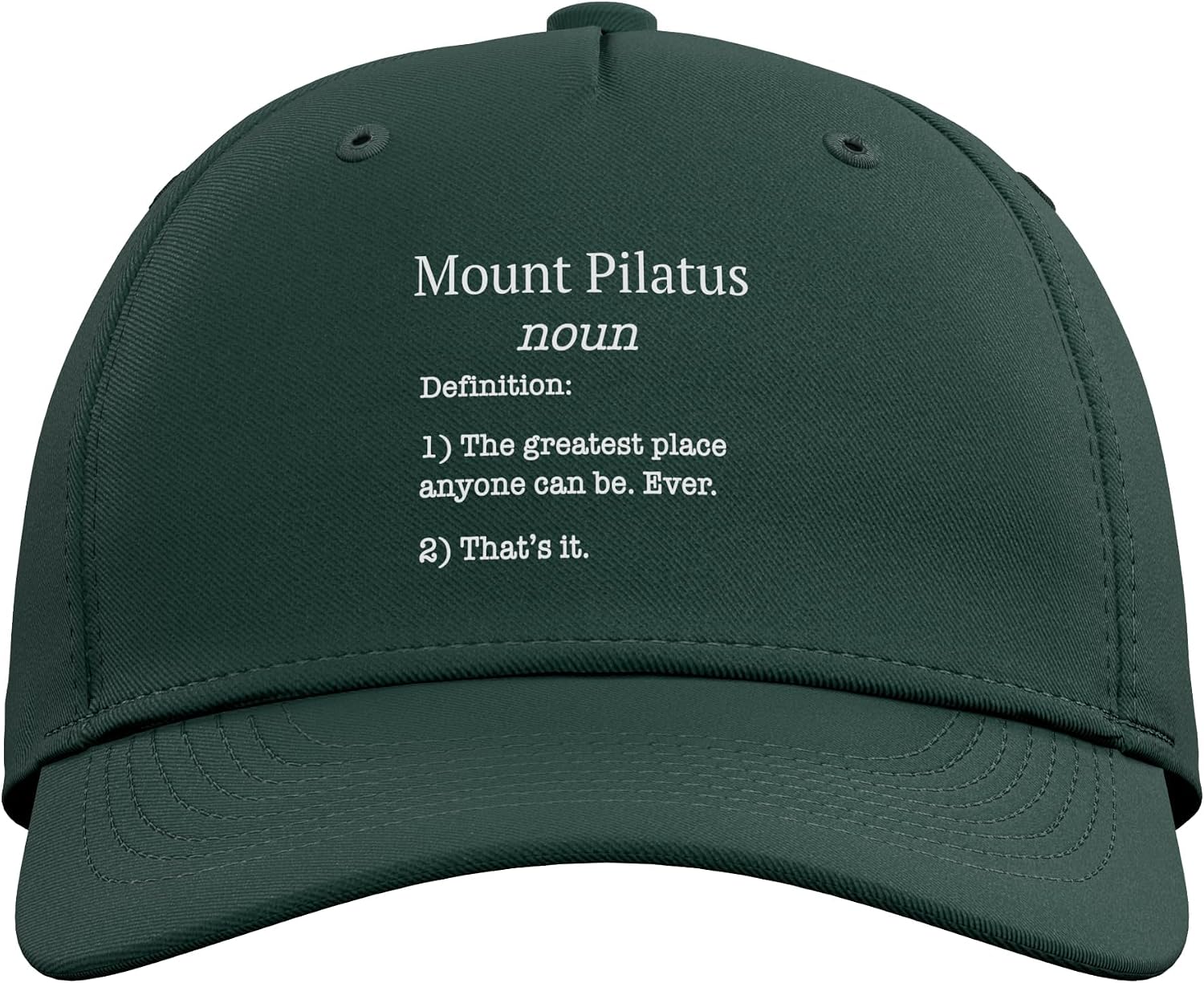 Mount Pilatus Souvenir/Skiers/Funny Fake Definition! Adjustable Baseball Hat image 2