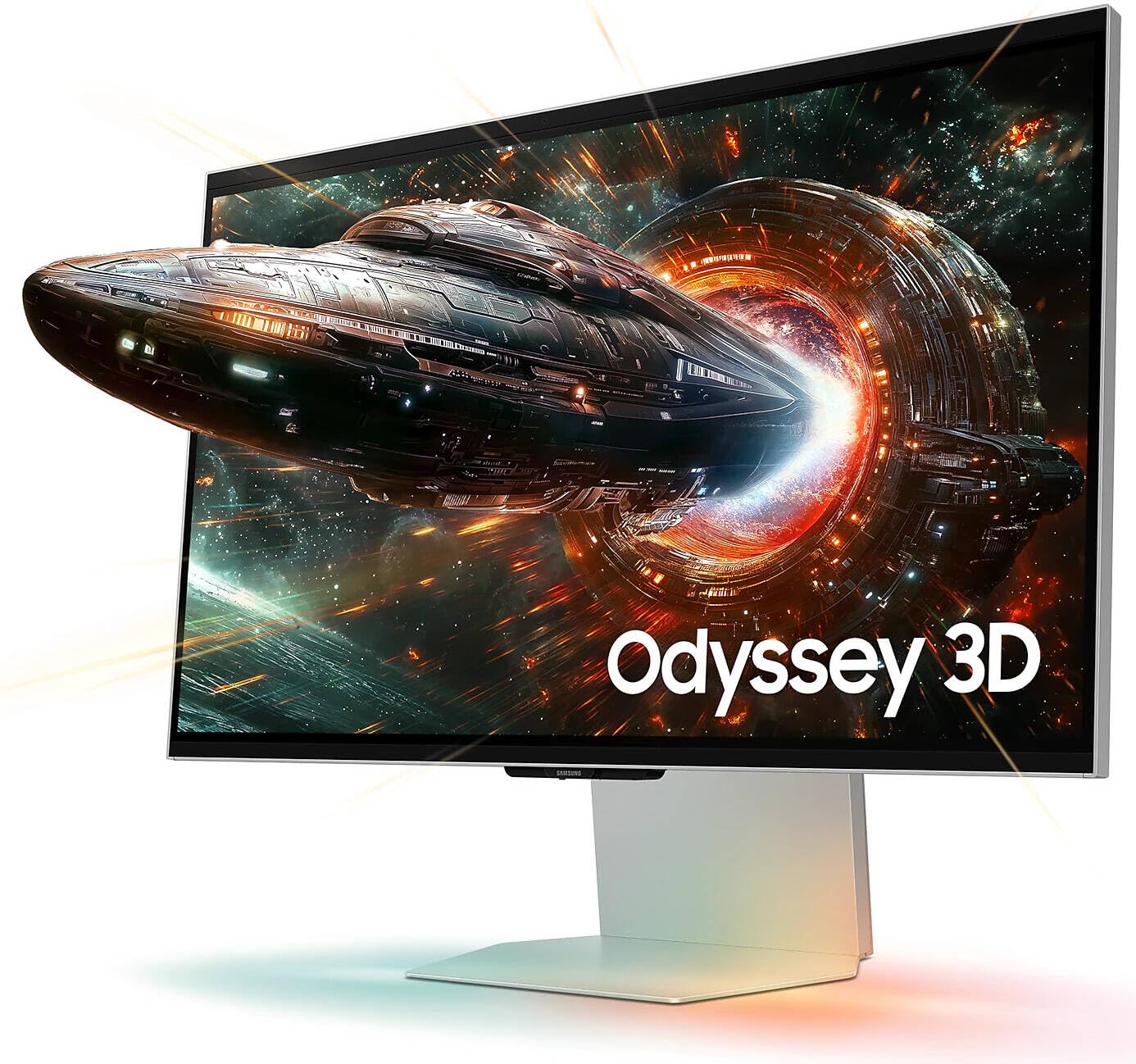 سامسونج شاشة العاب ثلاثية الابعاد مقاس 27 انش G90XF 4K (3840 × 2160) معدل تحديث 165Hz ووقت استجابة 1 مللي ثانية، ارتفاع قابل للتعديل ومحور