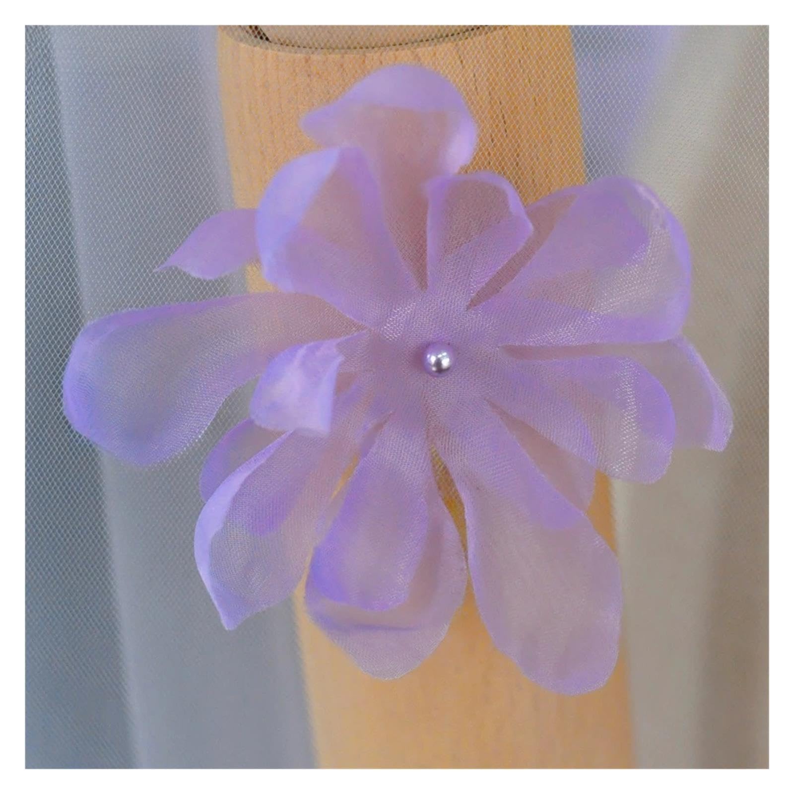 Velo da Sposa Sogno Velo con Fiori 3D Viola. cattedrale