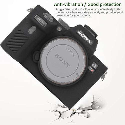 Miniatura 3 de Easy Hood Funda de cámara para Sony Alpha a7III a7 III a7R III a7RIII ILCE-7RM3 a73 a7R3 a7R Mark III Funda protectora de goma de silicona suave