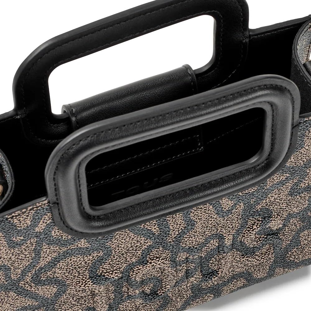 TOUS Mini Bandolera Negra, Para Mujer, Medidas 13 x 19 x 8,5 cm, Colección Kaos Icon