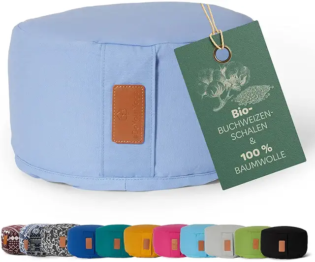 Rundes Yogabolster 30cm - Bio-Füllung für Yoga & Meditation
