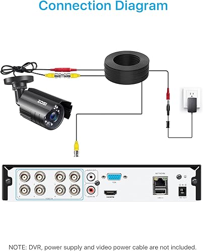 Miniatura 6 de ZOSI Sistema de cámara de seguridad híbrida 4 en 1 (1080P y 4MP)  CCTV bala para exterioresinteriores y WiFi inteligente PanTilt para