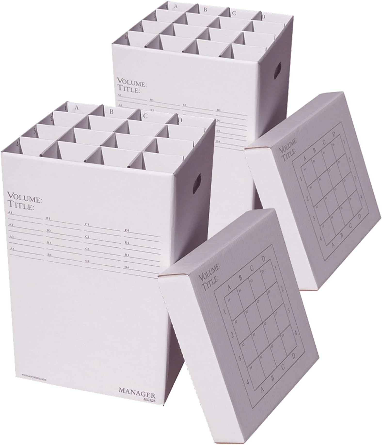 AOS Rolling Storage File Manager 25-2PK Stores Rolled Items Up to 24" in Length