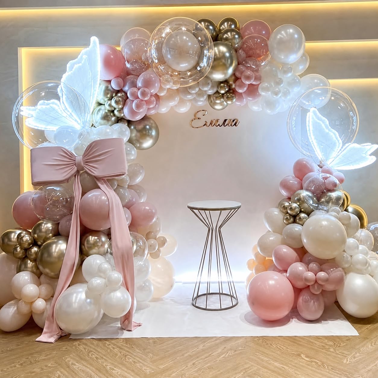 Zakurzone różowe balony, 50 szt., 30 cm, podwójny wypchany różowy i perłowy balon, przezroczysty balon dla kobiet, dziewcząt, baby shower, wieczór panieński, ślub, boho, dekoracje na przyjęcie