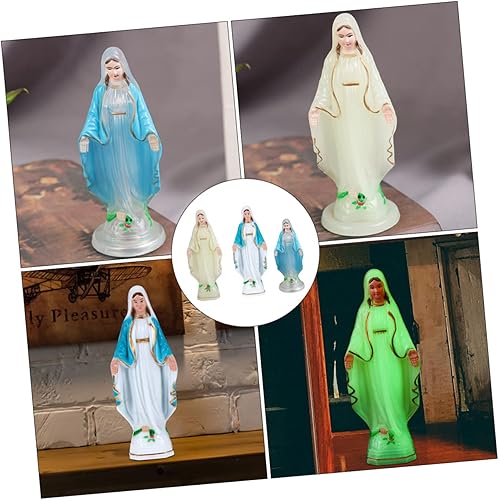 Miniatura 3 de 3 piezas de escultura virgen al aire libre adorno al aire libre estatua de la santa familia Jesús y estatua de santos católicos estatua vintage