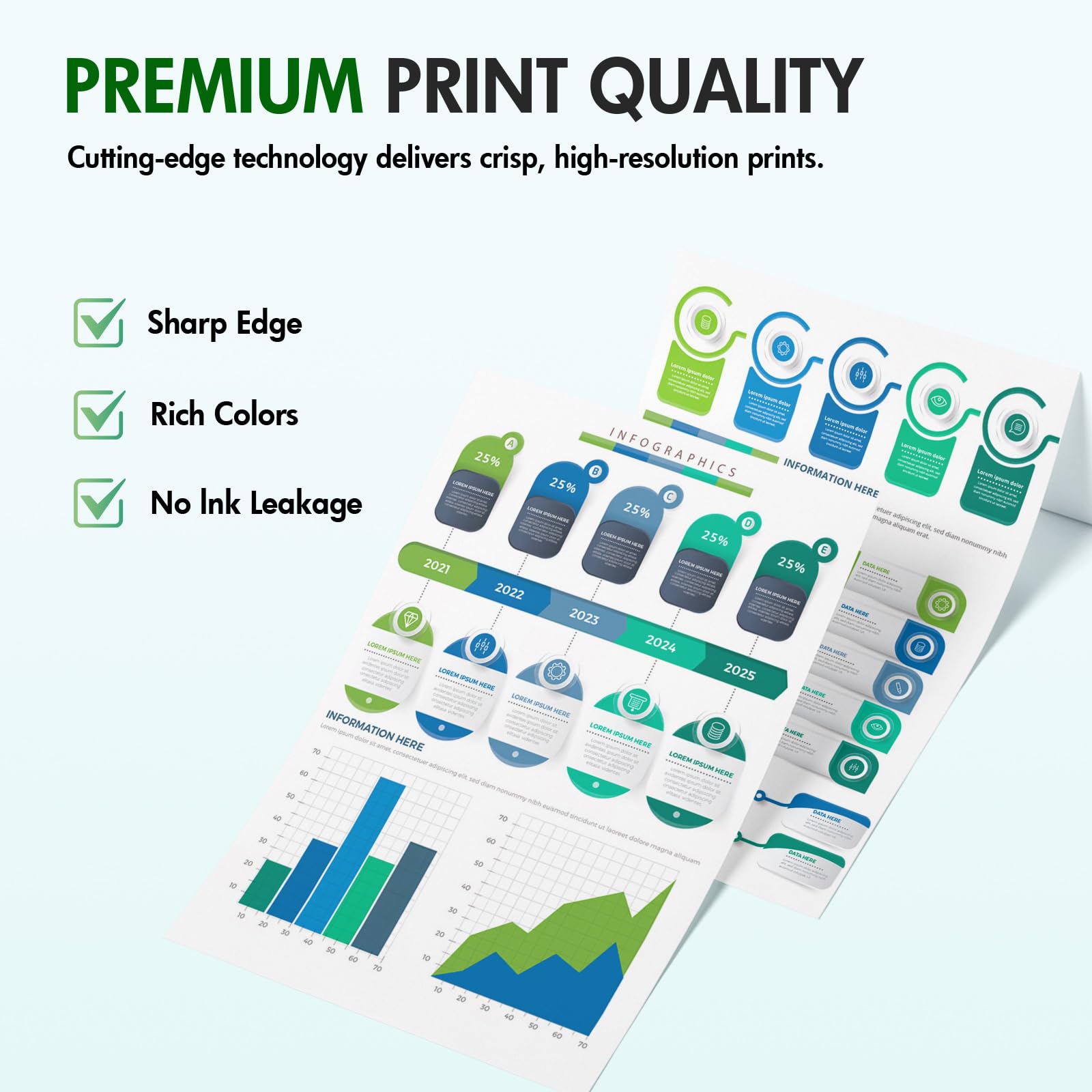 Toner Bank 308XL - Cartuchos de Tinta para HP Envy 6110e 6120e 6122e 6130 6132e 6532e (1 Color Negro)
