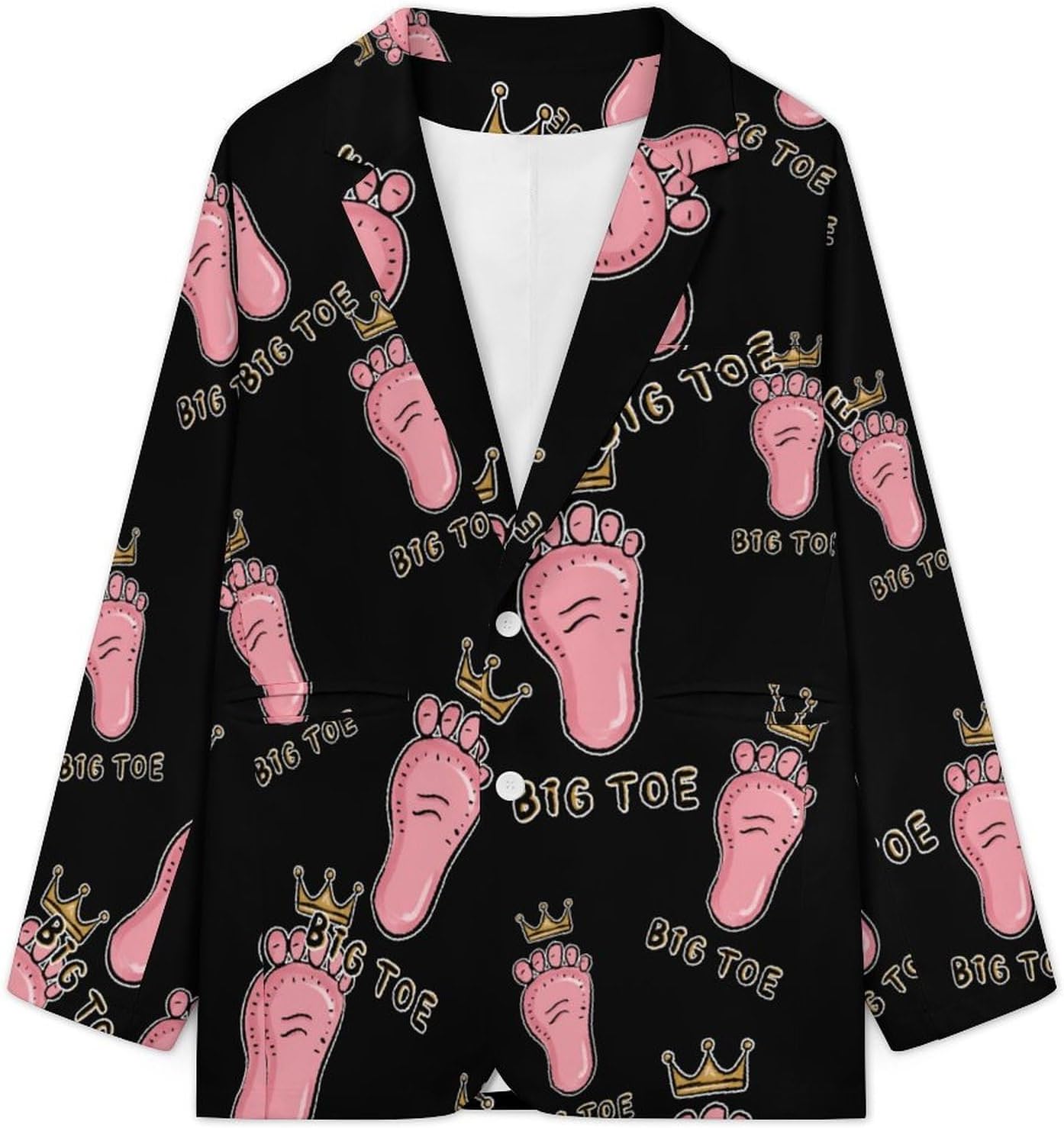 Big Toe King1 Suits Blazer for Men Buttons Jacket Coat Business 6X-Large