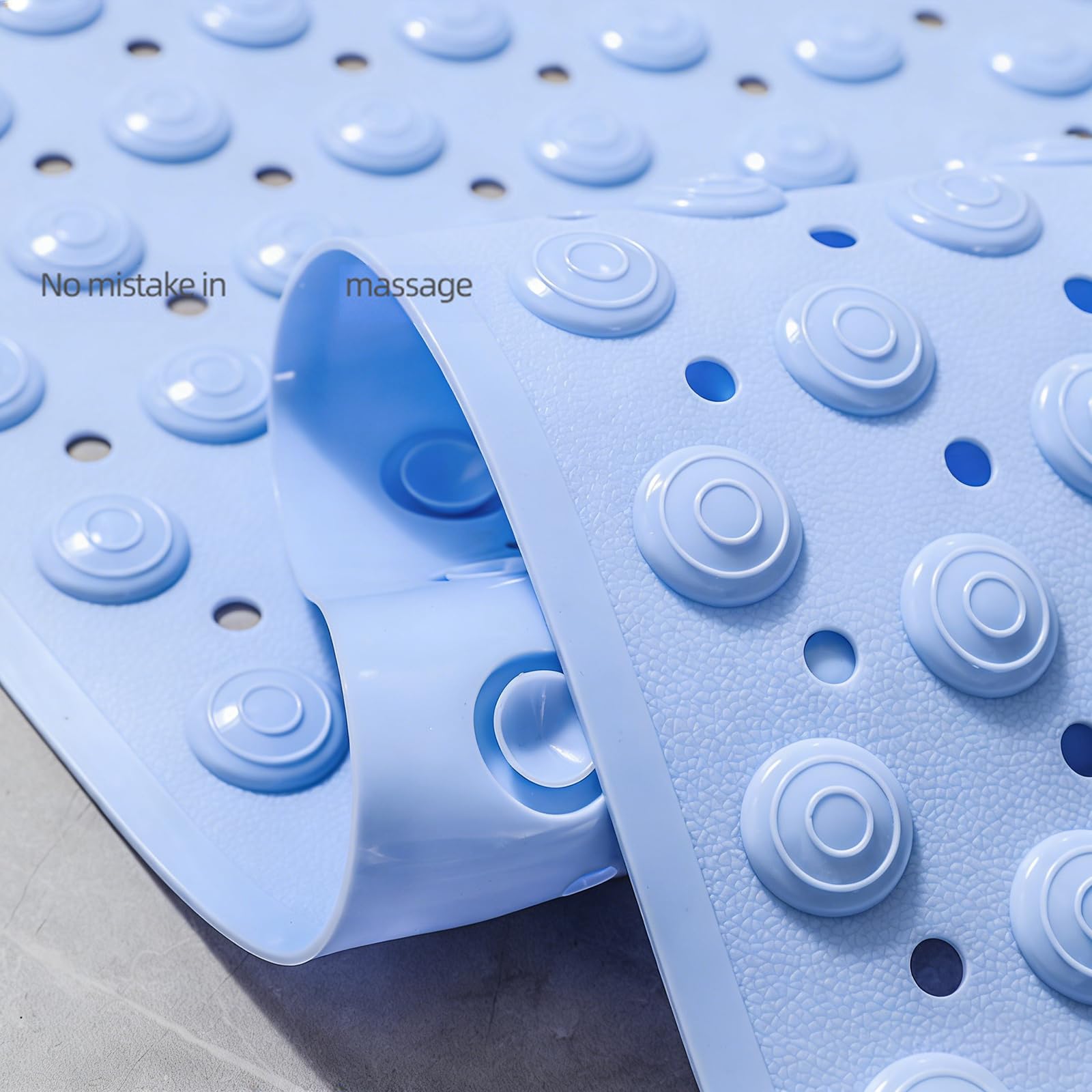 Tapis de douche antidérapant avec ventouse et texture ergonomique - Tapis de douche antidérapant