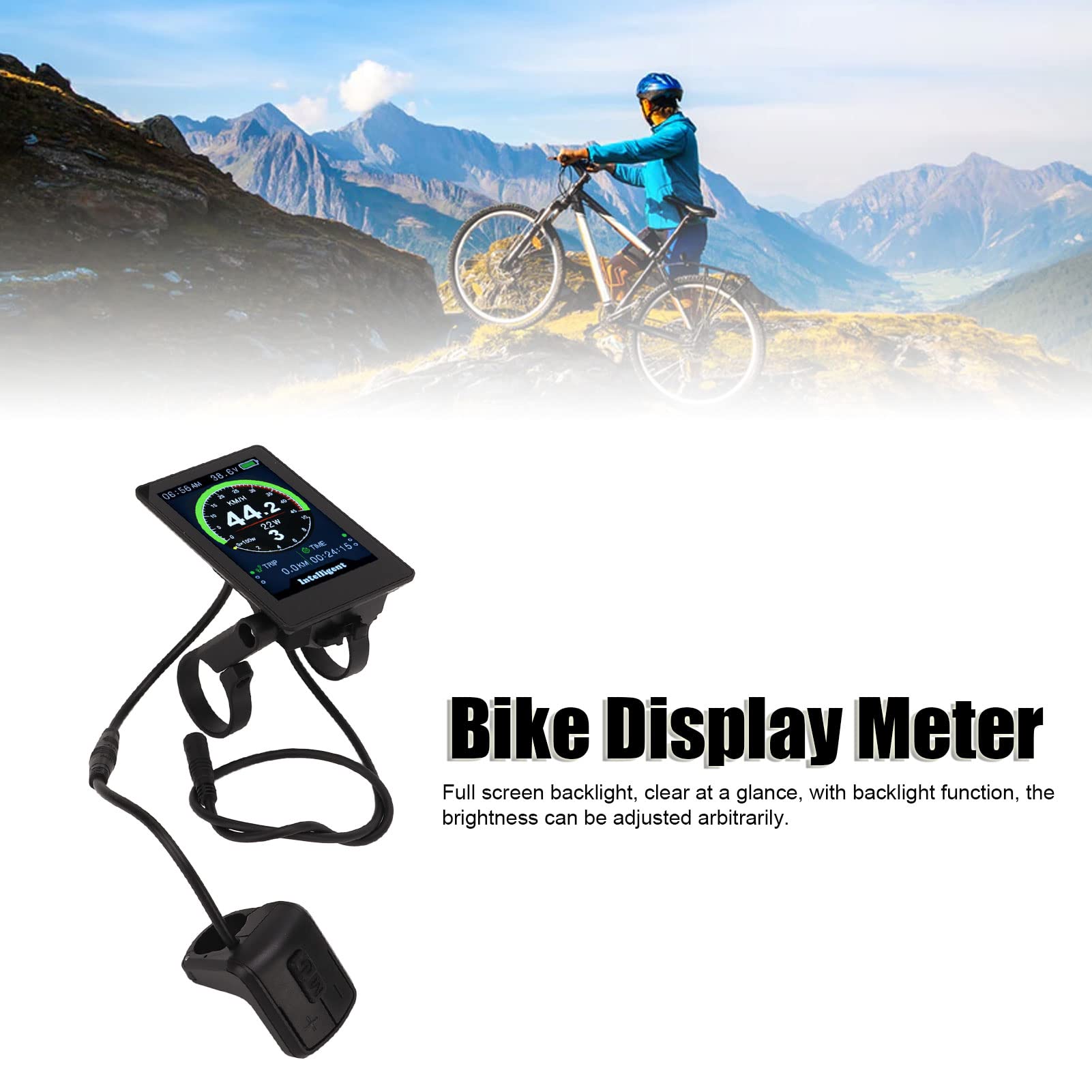860c Elektrebikes Messger?t, Elektrische Roller Odometer Temperiertes Glas Gro?es Bildschirmanzeige Messger?t