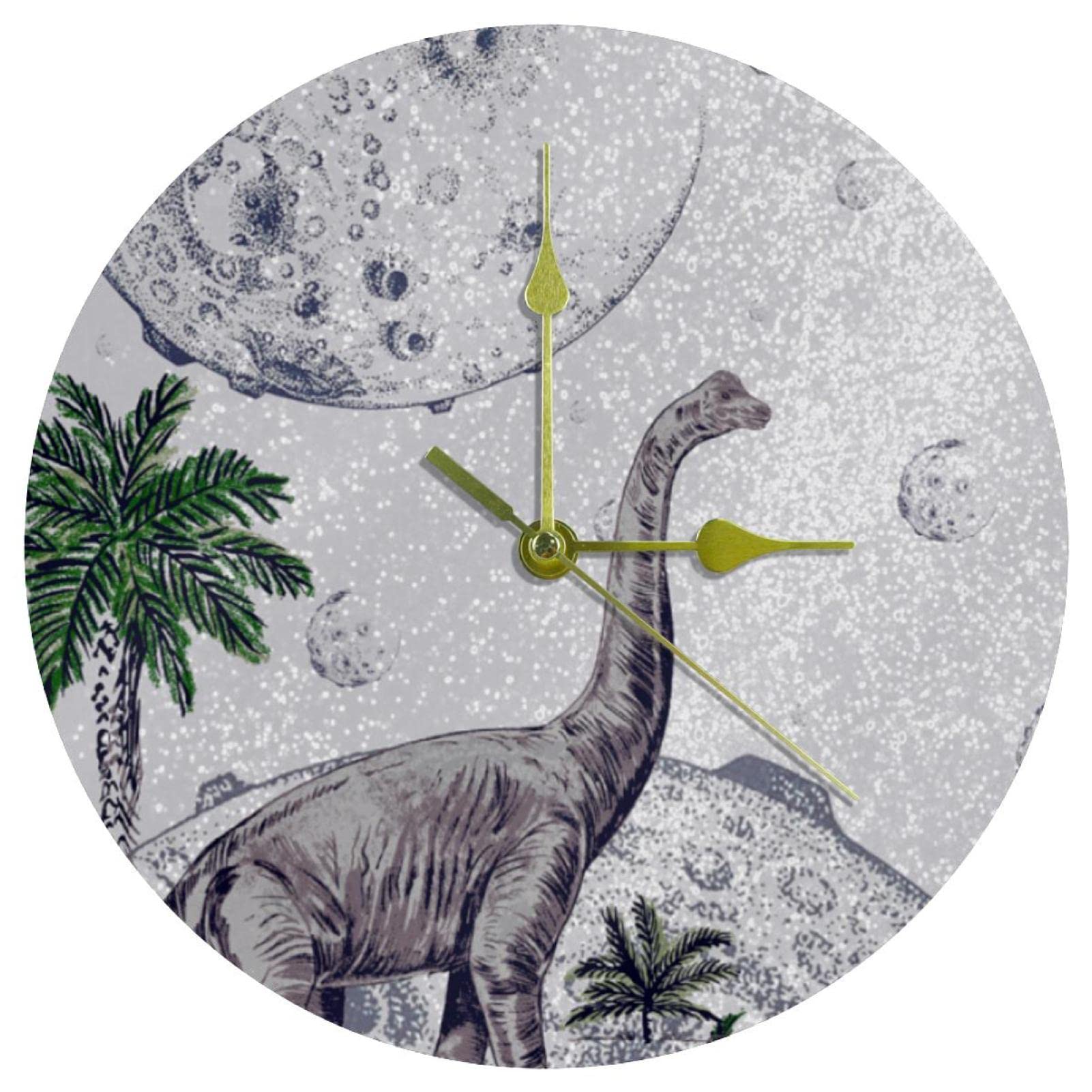 Horloge silencieuse sans tic-tac en acrylique decor lune 24 cm