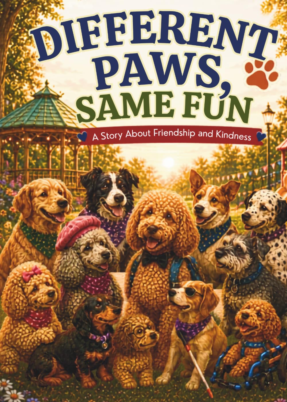 Different Paws, Same Fun: A Story About Friendship and Kindness (Kevin's Big Adventures)