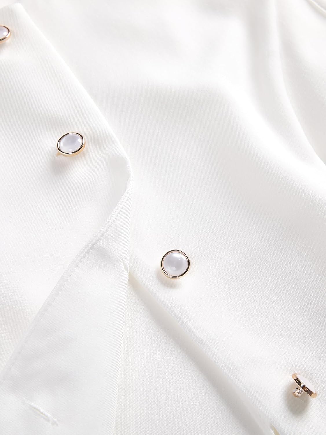 Women's Summer Button Up Blazer Vest Elegant Crew Neck Sleeveless Business Casual Waistcoat - Image 3