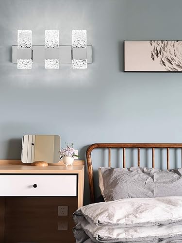 Miniatura 7 de Modernas lámparas LED de tocador de baño de acero inoxidable cromado, 3 apliques de pared para iluminación de baño, fusión sobre espejo, 21.5