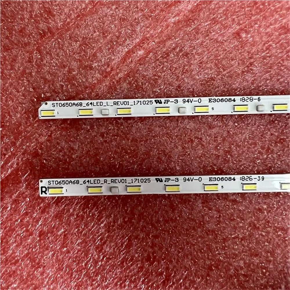 Bande LED Compatible avec Fit for Sony KD-65XF8796 XBR-65X850G XBR-65X850F KD-65X8588G KD-65X8566 KD-65X8500 STO650A68 XBR-65X855E KD-65XG8505(Kit 2 PCS for 1 TV)