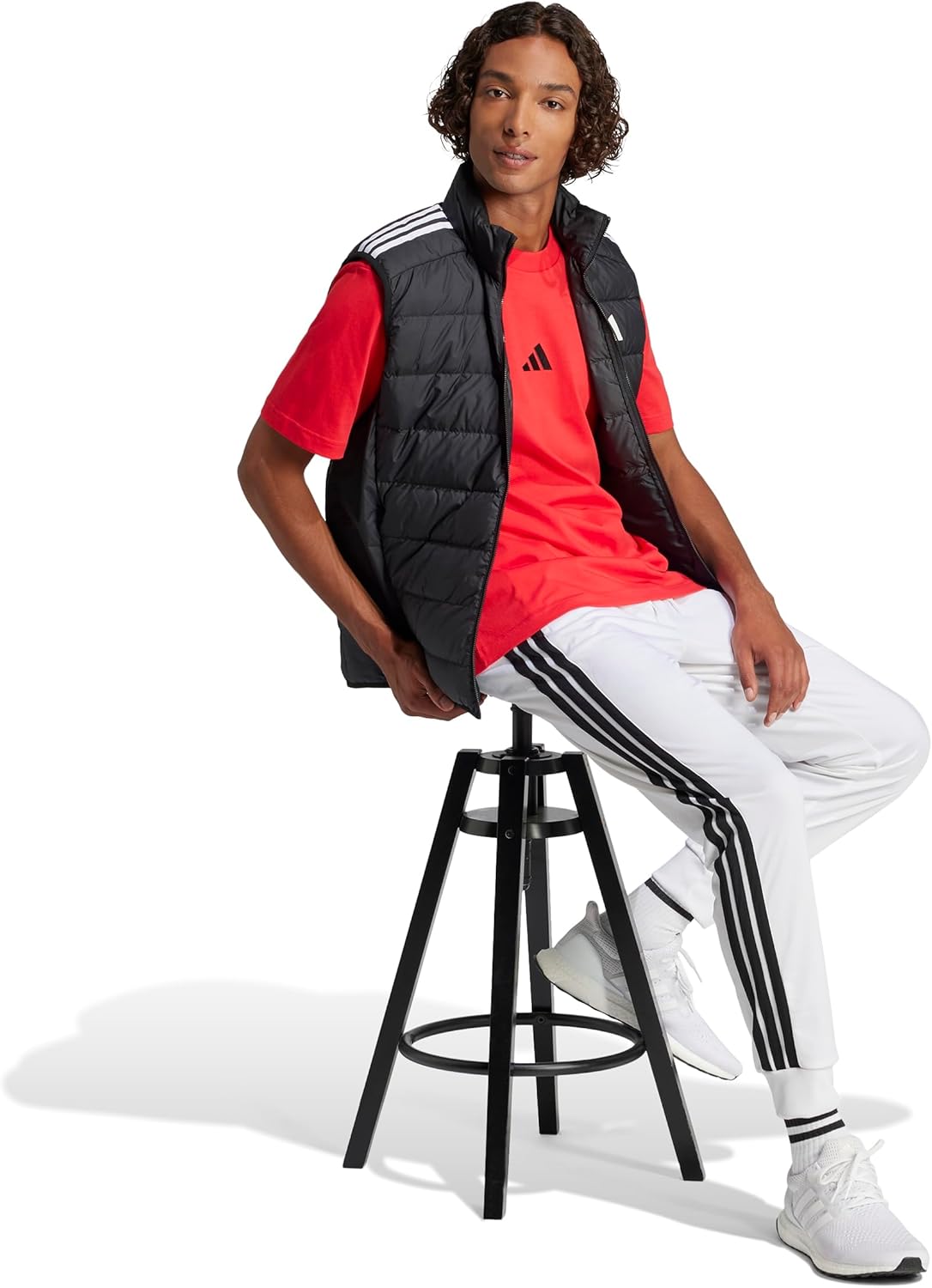 Adidas Mens Essentials Small Logo Single Jersey T-Shirt - Image 2