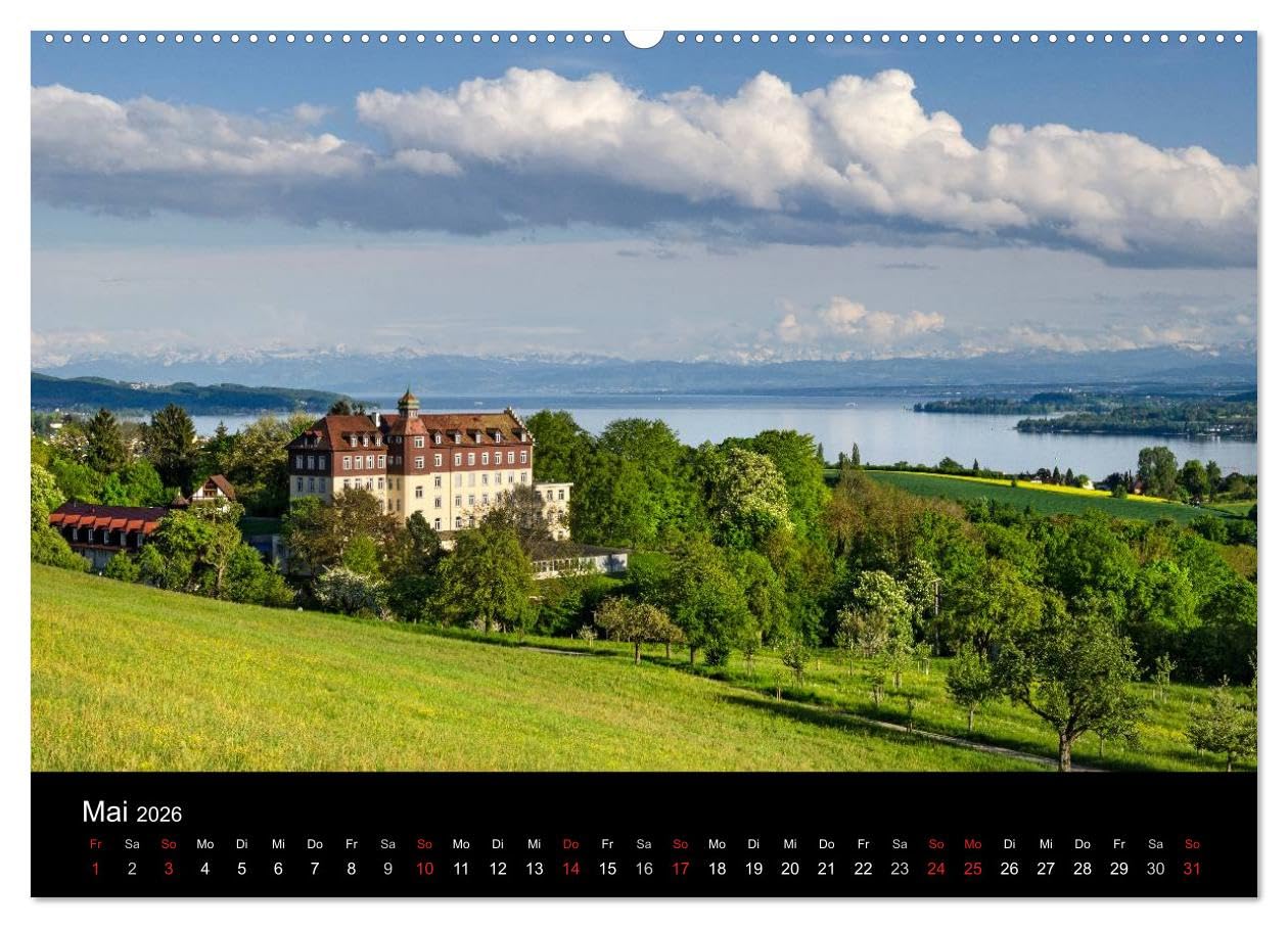 Bodensee - Uferlandschaften im schönsten Licht 2026 (hochwertiger Premium Wandkalender 2026 DIN A2 quer), Kunstdruck in Hochglanz: Monatskalender mit Bildern eines Jahres vom Bodensee (CALVENDO Orte)