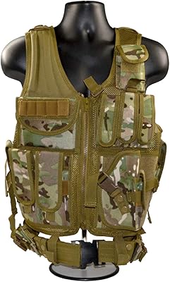 Sniper Cross Draw Tactical Vest Earthy Yellow, 600D Polyster Oxford