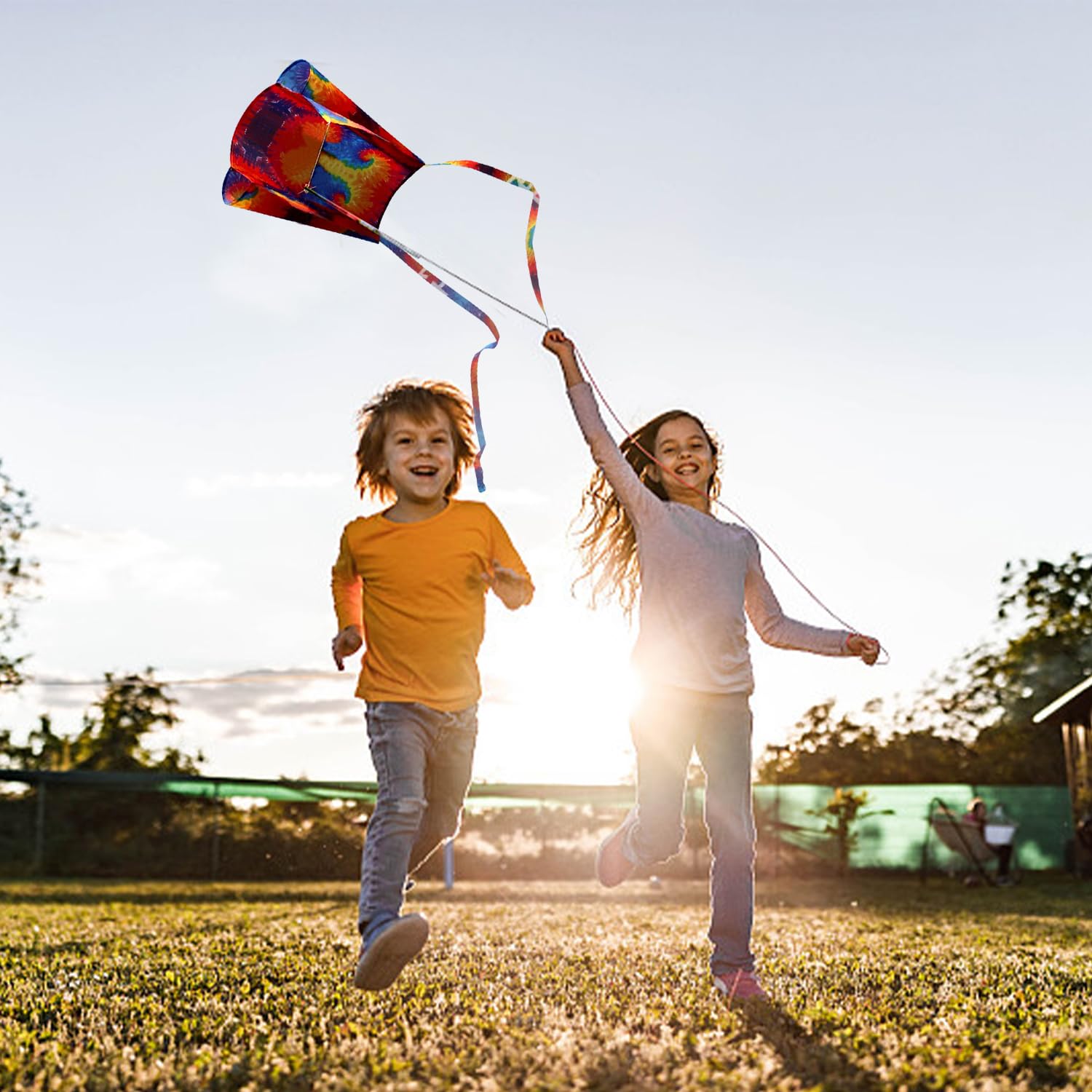2 Bunte Regenbogen-Drachen Mit Langen Schwänzen – Einleiner-Drachen Für Anfänger, Leicht Zu Fliegen, Outdoor-Spielzeug Für Kinder Und Erwachsene, Inkl. Komplettzubehör