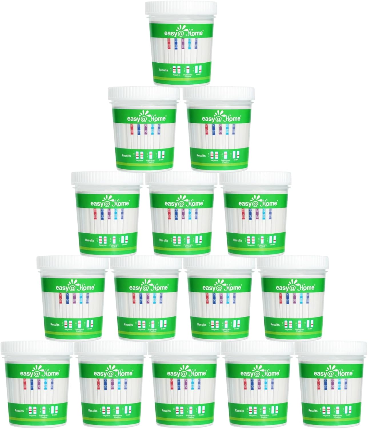Easy@Home 15 Pack Drug Test Cup for 5 Popular Drug Tests Marijuana (THC),Amphetamine (AMP),Cocaine (COC), Methamphetamine (MET), Opiate (OPI 2000) - #ECDOA-254