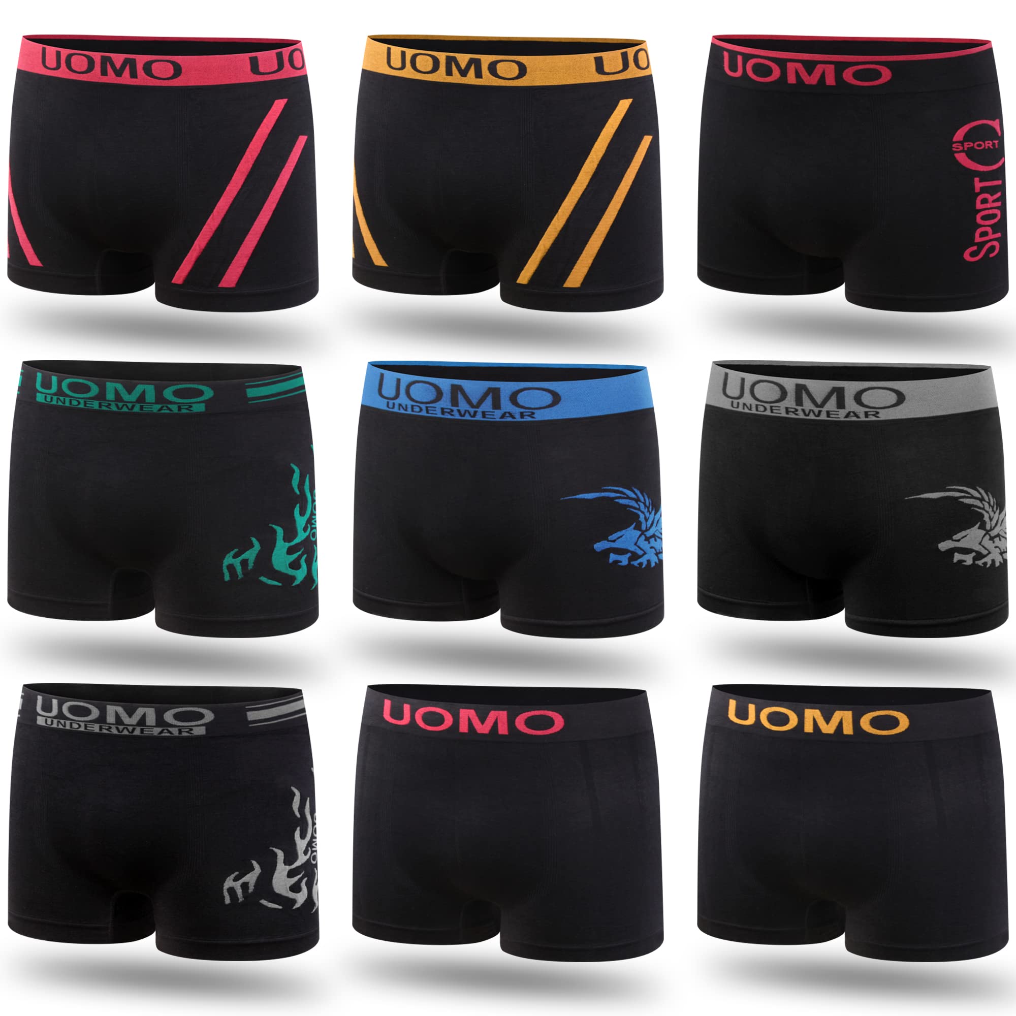L&K 5er/10er/12er Pack Herren Boxershorts Unterwäsche Microfaser gemischt Farbe gemischt 1202