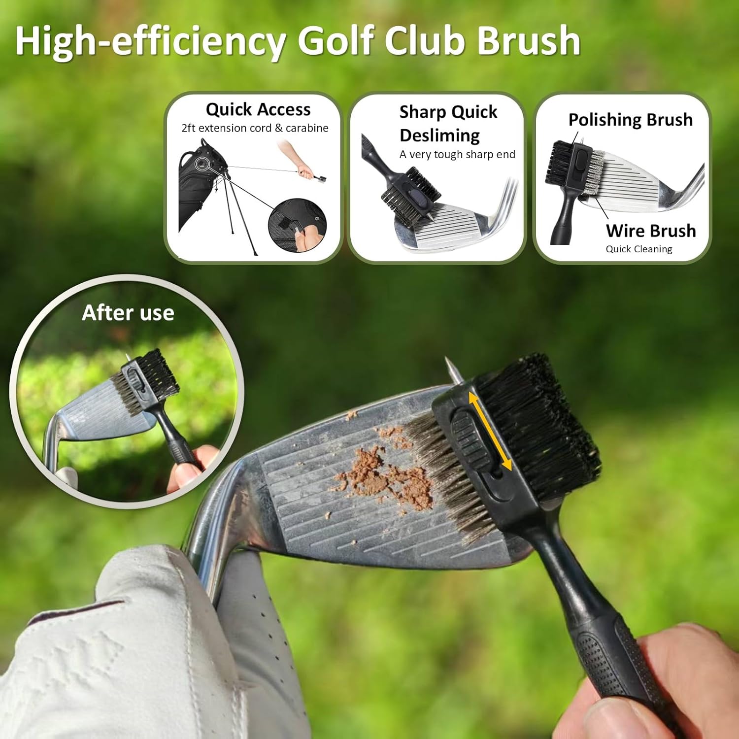 Golf Gifts for Men and Women, Golf Accessories Set in High-End Case with Gold-Colored Golf Balls, Golf Tees, Brush, Divot Tool, Golf Green Reader, Magnetic Hat Clip, Scorer, Golf Ball Clamp - Image 5