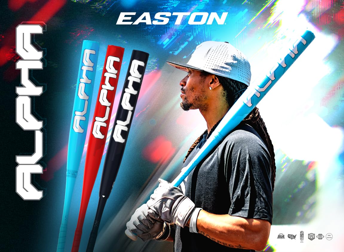 Easton | 2025 | Alpha Slowpitch Softball Bat | USSSA | End Loaded 2-Piece | 12.75