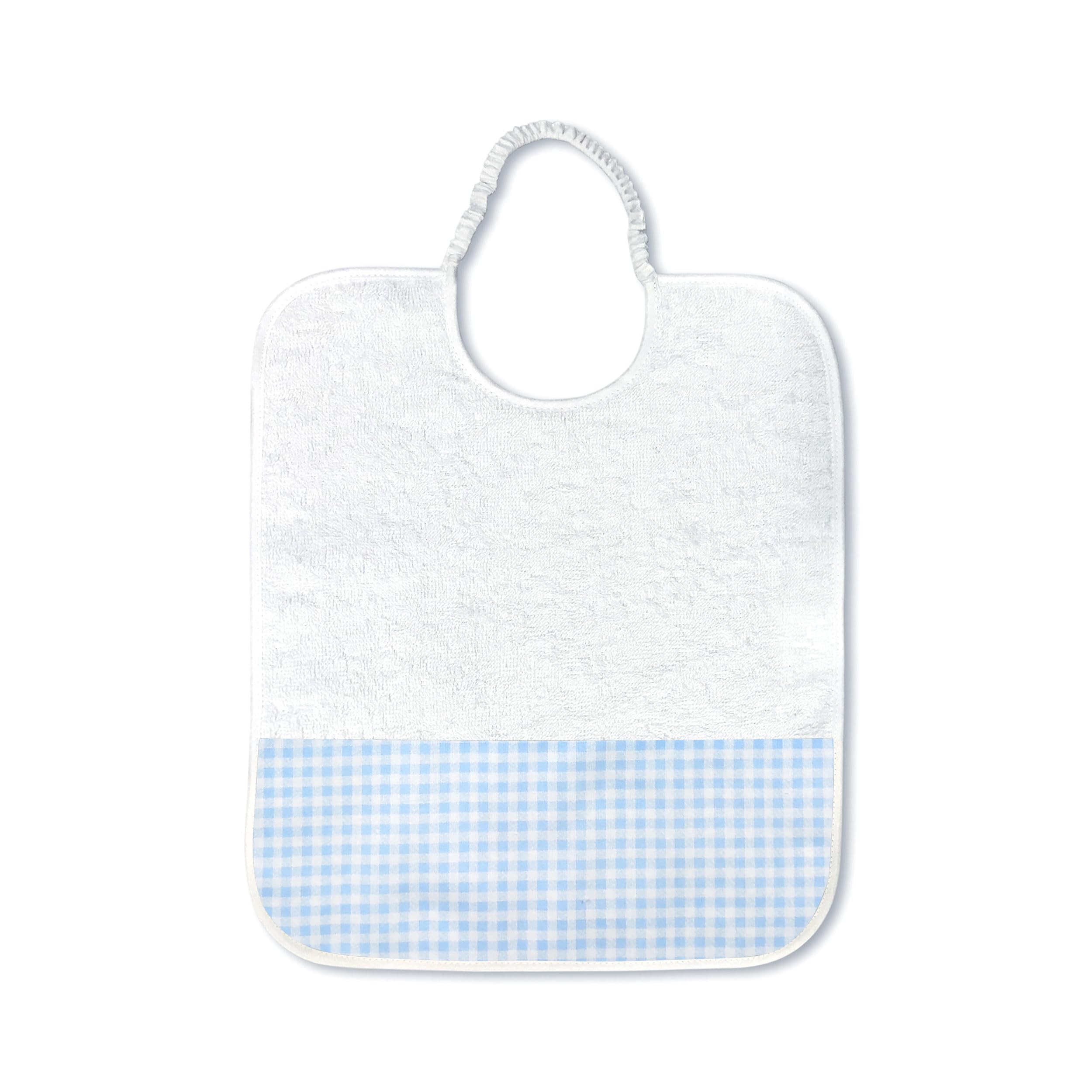 Panini Tessuti, Bib in Pure Cotton Terry Cloth with Elastic for Feeding and Snacks in Kindergarten, Size 28 x 33 cm - 1