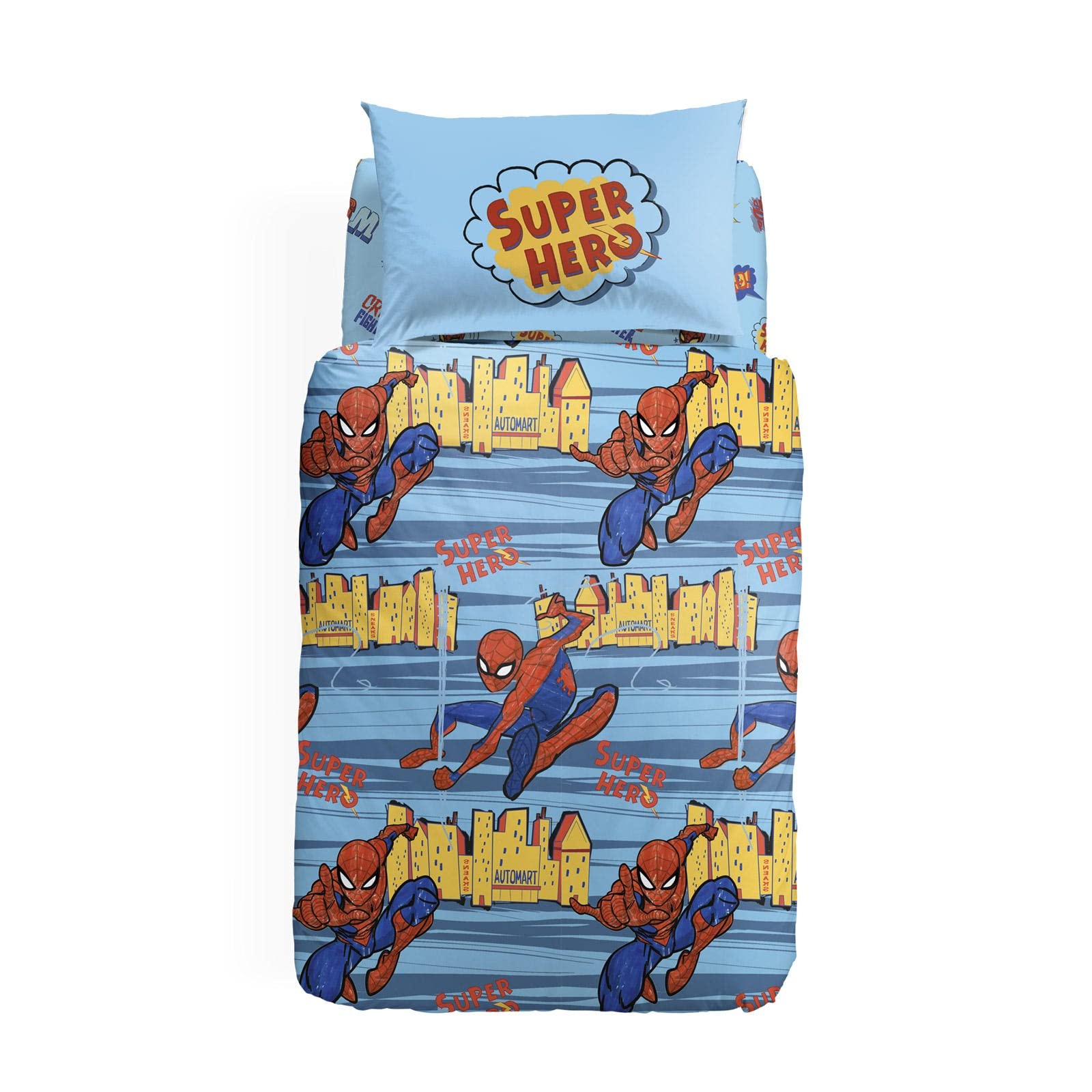 Caleffi Copripiumino Singolo Spider man New York Unica in Cotone - 1002399