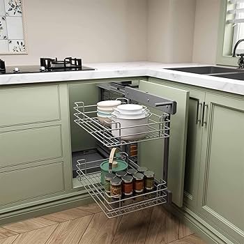 Kitchen & Food Storage | KuKoo RH Magic Corner Kitchen Pull Out Baskets Slide Out 90 100cm Unit 4 Metal Storage Drawers P E29349ee 1f6f 43b4 A927 6eafd4ccbe9e