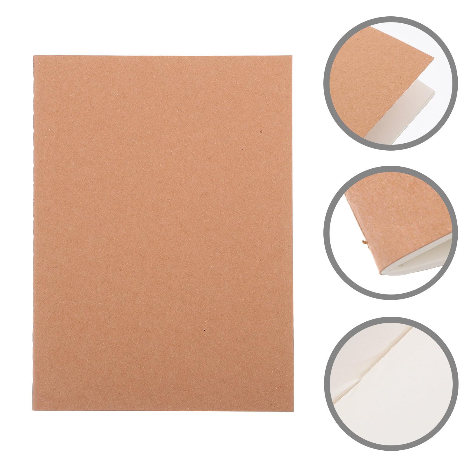 20 cuadernos de papel kraft A5, páginas en blanco sin forro para dibujar y dibujar, cuaderno de papel adecuado para estudiantes y artistas en el trabajo o la escuela