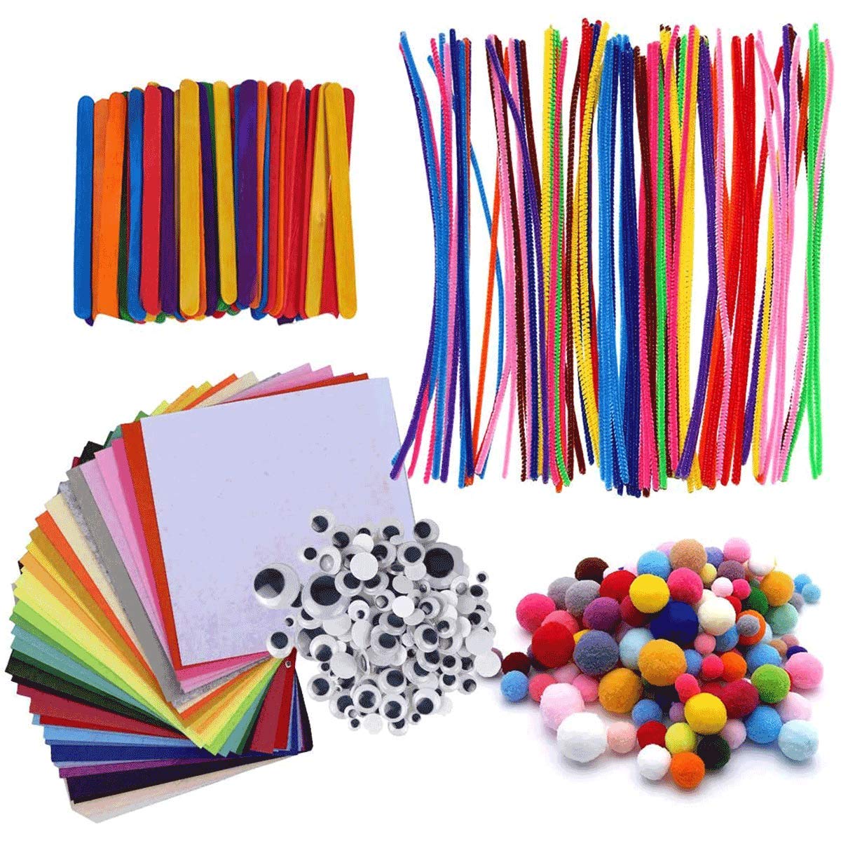 LELE 590PCS Pipe Cleaner Craft Set Creative Assorted Craft Supplies DIY Accessories