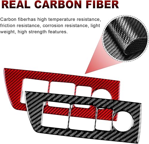 Miniatura 6 de JUPIZEUS Cubierta de marco de botón de elevación de la ventana de la puerta del automóvil, calcomanía para paneles de puerta automática para Mazda