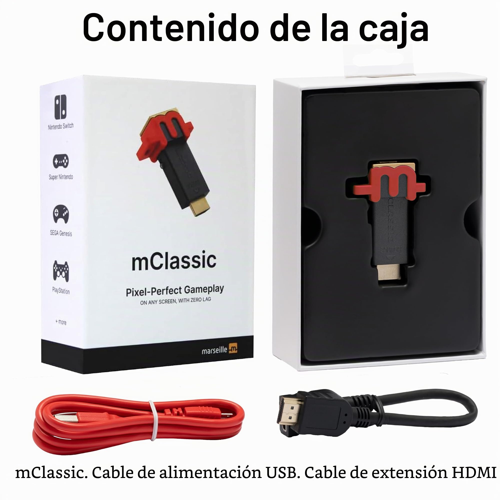【美品】mClassic　HDMI プラグアンドプレイ アップスケーラー本体 Marseille mClassic Upscaler para Switch - Dispositivo de