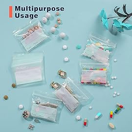 Serfeymi Pill Bags for Travel Pill Pouch Organizer Pack of 240 BPA Free 3 x 2.75 inch Reusable Pill Pouches for Medicine with Write on Label & Zipper Seal Waterproof AM PM Pill Baggies for Supplements