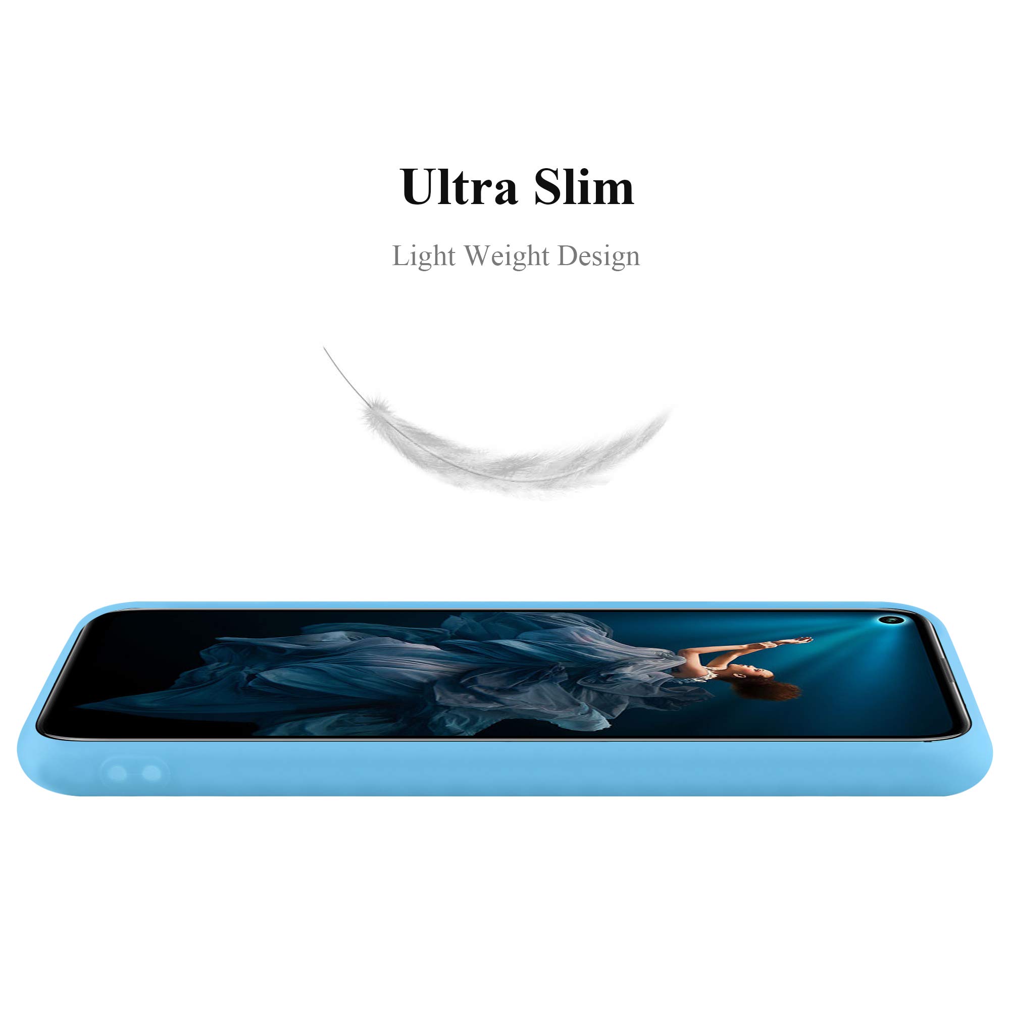 Cadorabo Case Compatible with Honor 20 PRO in Candy Black - Shockproof and Scratch Resistant TPU Silicone Cover - Ultra Slim Protective Gel Shell Bumper Back Skin