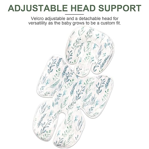 Miniatura 4 de DILIMI Inserto para asiento de automóvil infantil, soporte de cabeza de asiento de automóvil 2 en 1 para recién nacido, soporte suave para la cabeza