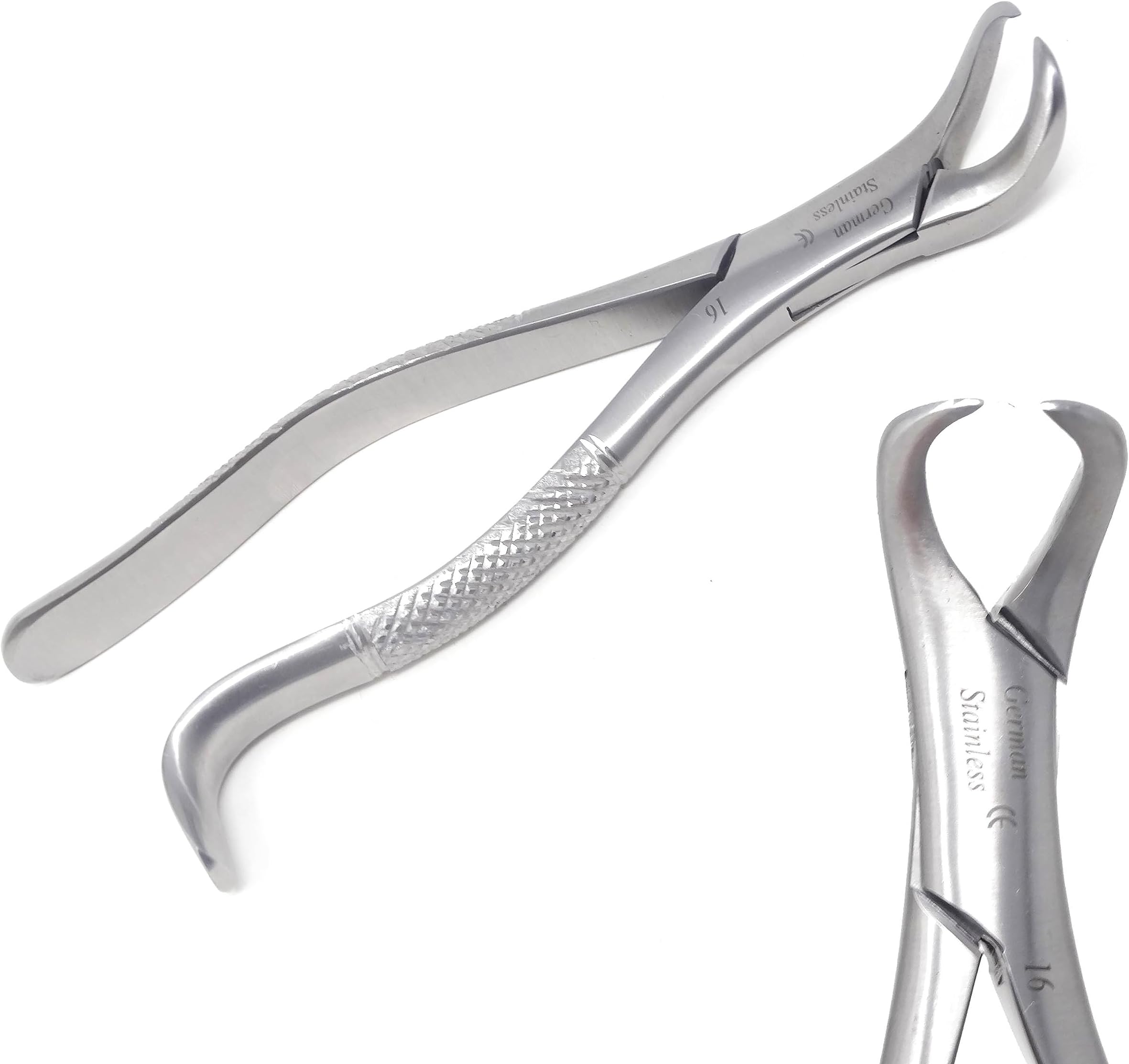 A2Z Scilab German Dental EXTRACTING Extraction Forceps Cow-Horn Beak #16 - For 1st and 2nd Lower molars - Comes with Sturdy Handle Grip - Made of Premium Grade Stainless Steel