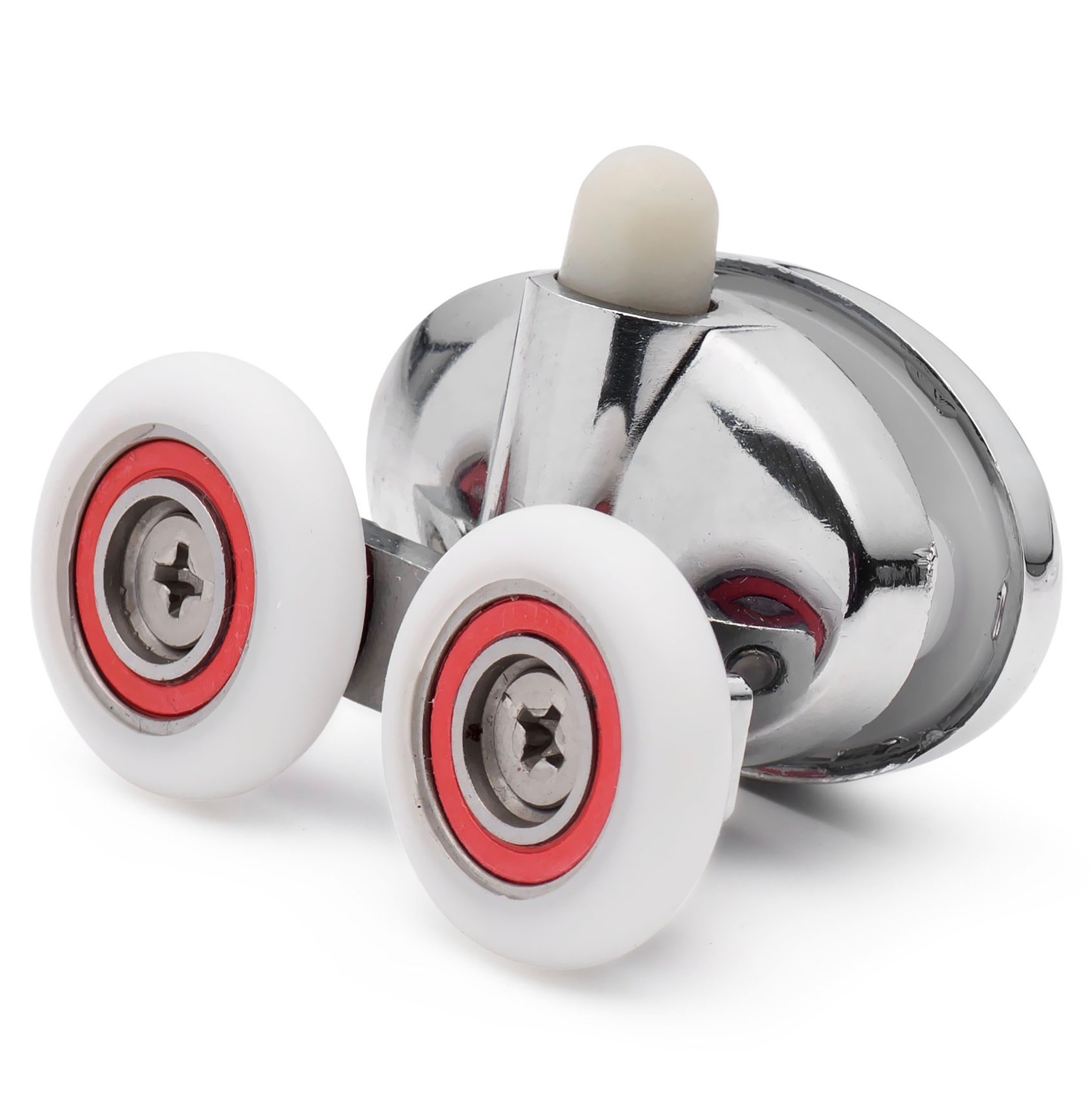 2 x Double Bottom Butterfly Shower Door Rollers/Wheels 25mm Diameter L077-1