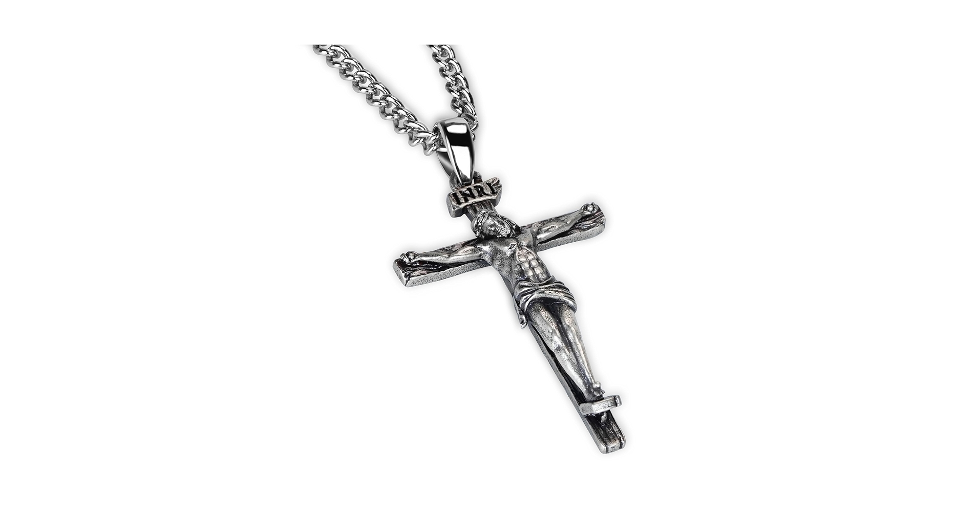 アクセサリー vintage silver925 Jesus cross necklace Sterling Pewter/S925K Silver Jesus Cross Necklace – BGCOPPER
