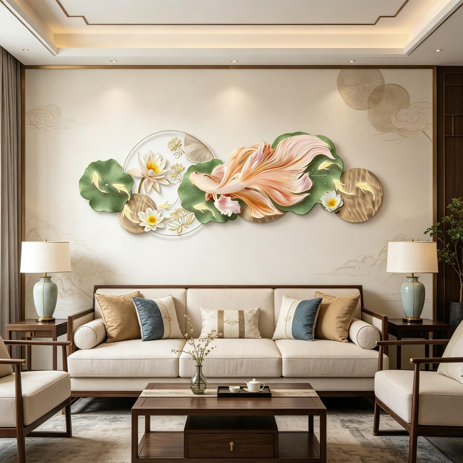 PGZMDTWI 3D LED Wall Art with Crystal Porcelain, Illuminated Sandstone Sculpture for Living Room & Entryway Atmosphere Décor(B,120 * 40CM'.2 * 15.7IN)