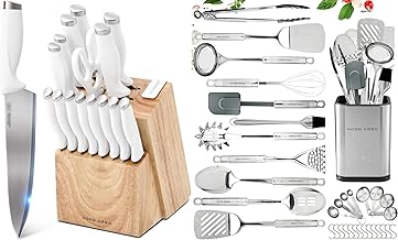 Home Hero 16 Pcs Kitchen Knife Set + 32 Pcs Kitchen Utensils Set