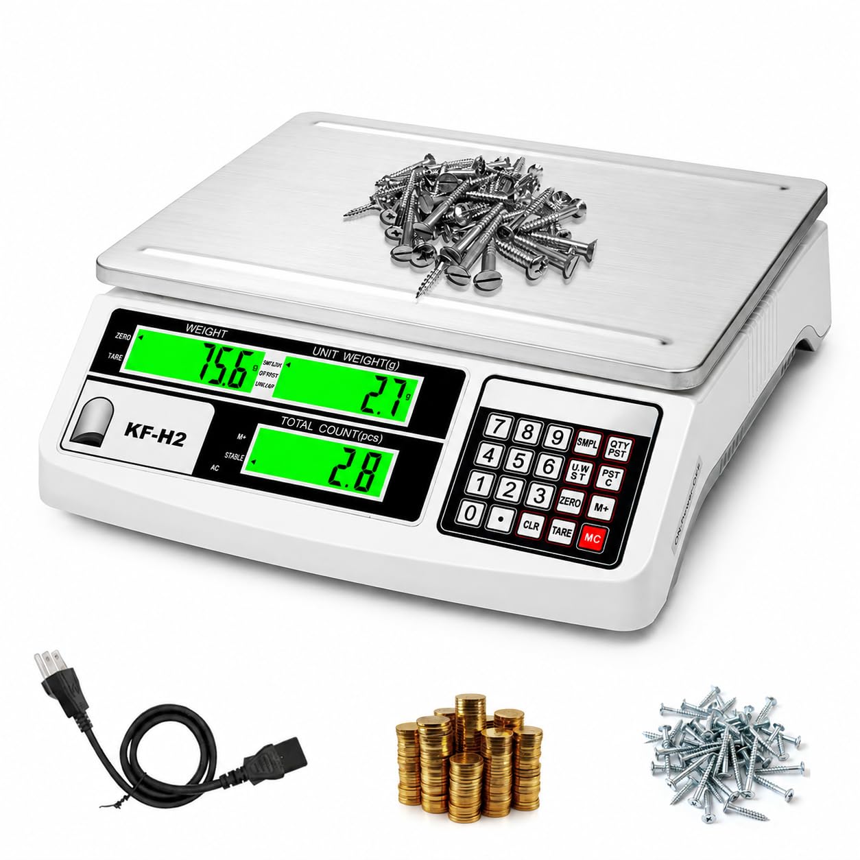 MEIYA Counting Scale - 30kg Digital Coin Scale -1 MEIYA Counting Scale - 30kg Digital Coin Scale -1