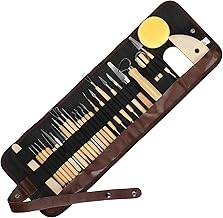 FECAMOS Ferramentas de escultura de argila, kits de escultura de argila multifuncionais e amplamente usados para modelagem de corte para escultura de argila