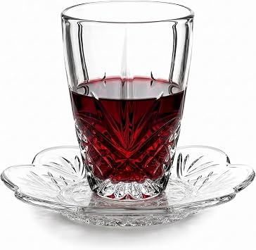 Godinger Kiddush Cup and Plate Set, Crystal Glass Kiddush Cup - Dublin Collection