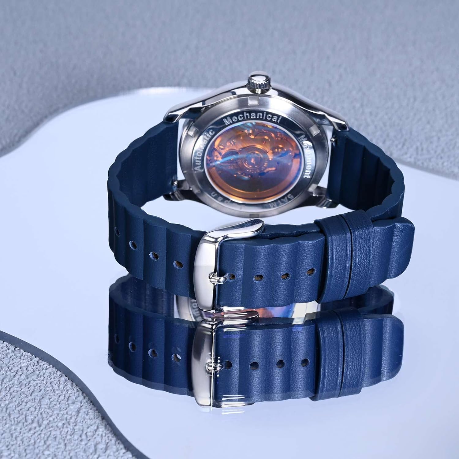 Anbeer Leather Watch Band for Men and Women,18mm 20mm 22mm Quick Release Premium Replacement Watch Strap