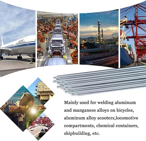 Miniatura 7 de Varillas de soldadura de aluminio, alambre de soldadura de núcleo de fundente, alambre de soldadura universal de metal de 1.6 mma, varilla de