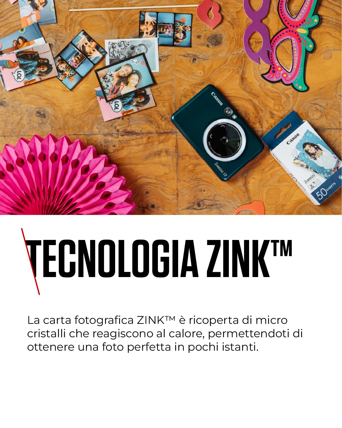 Canon Carta Fotografica Zink™ Adesiva 5x7,6 cm 50 Fogli