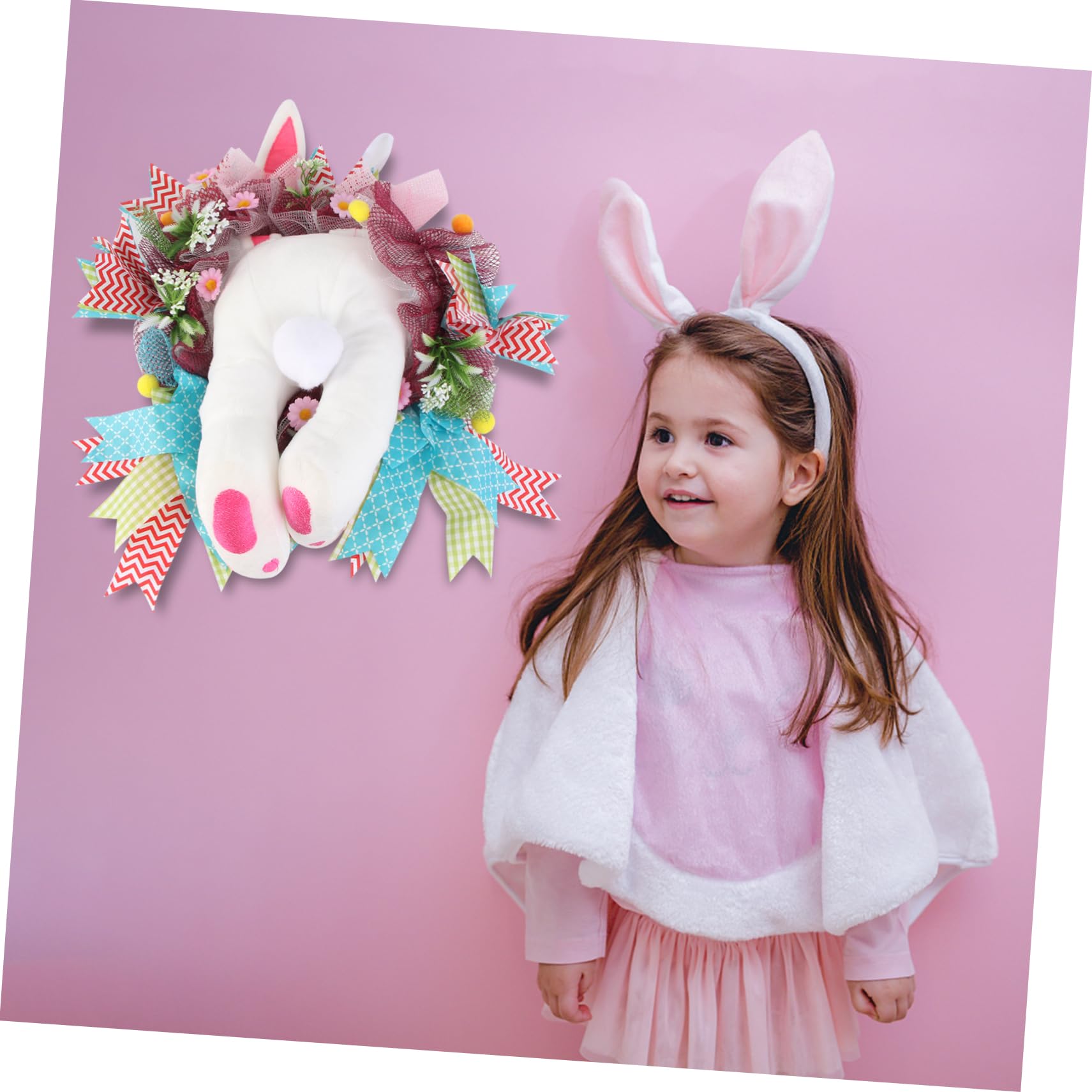 Alipis 2 Pz ghirlanda pasquale coniglio pasquale easter bunny porta d'ingresso decorazione da appendere alla porta ghirlanda di pasqua artificiale ghirlanda di coda di coniglio Peluche