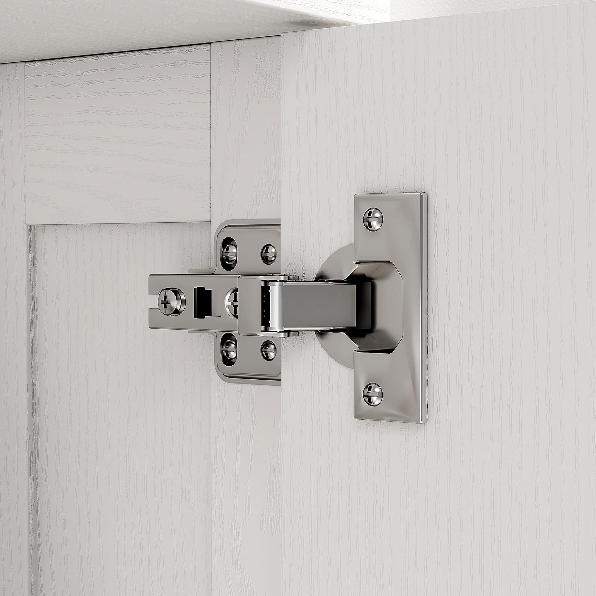 HOMCOM Armoire Murale, Meuble Haut Salle de Bain Style Moderne avec Placard à Double Porte et poignées dorées, Meuble de Salle de Bain Suspendu, 60 x 20 x 60 cm, Blanc